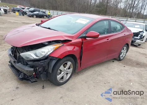 2013 Hyundai Elantra Gls z USA, uszkodzony, nr VIN 5NPDH4AE6DH402853